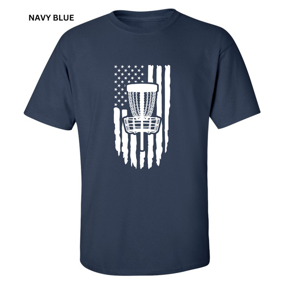 DISC GOLF AFFAIR  Disc Golf T-Shirt PATRIOTIC AMERICAN FLAG Shirt - Picture 1 of 1